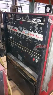 Lincoln Square Wave 300 AC/DC Tig Welder, new accessories: foot pedal, tig torch, water cooler, flow meter