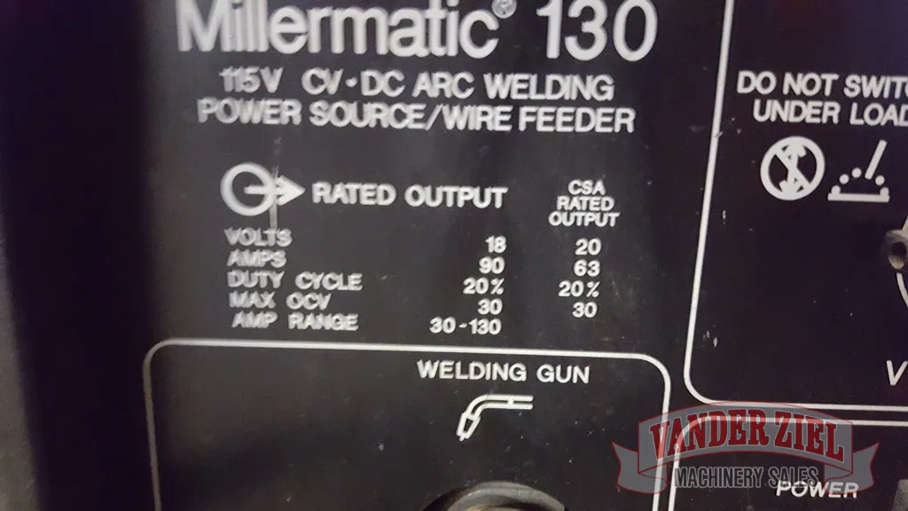 Miller Millermatic 130 Welding Power Source - Prefetch Image 12661