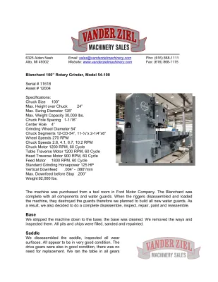 Blanchard 100” Rotary Grinder, Model 54-100 - Gallery Thumbnail 2