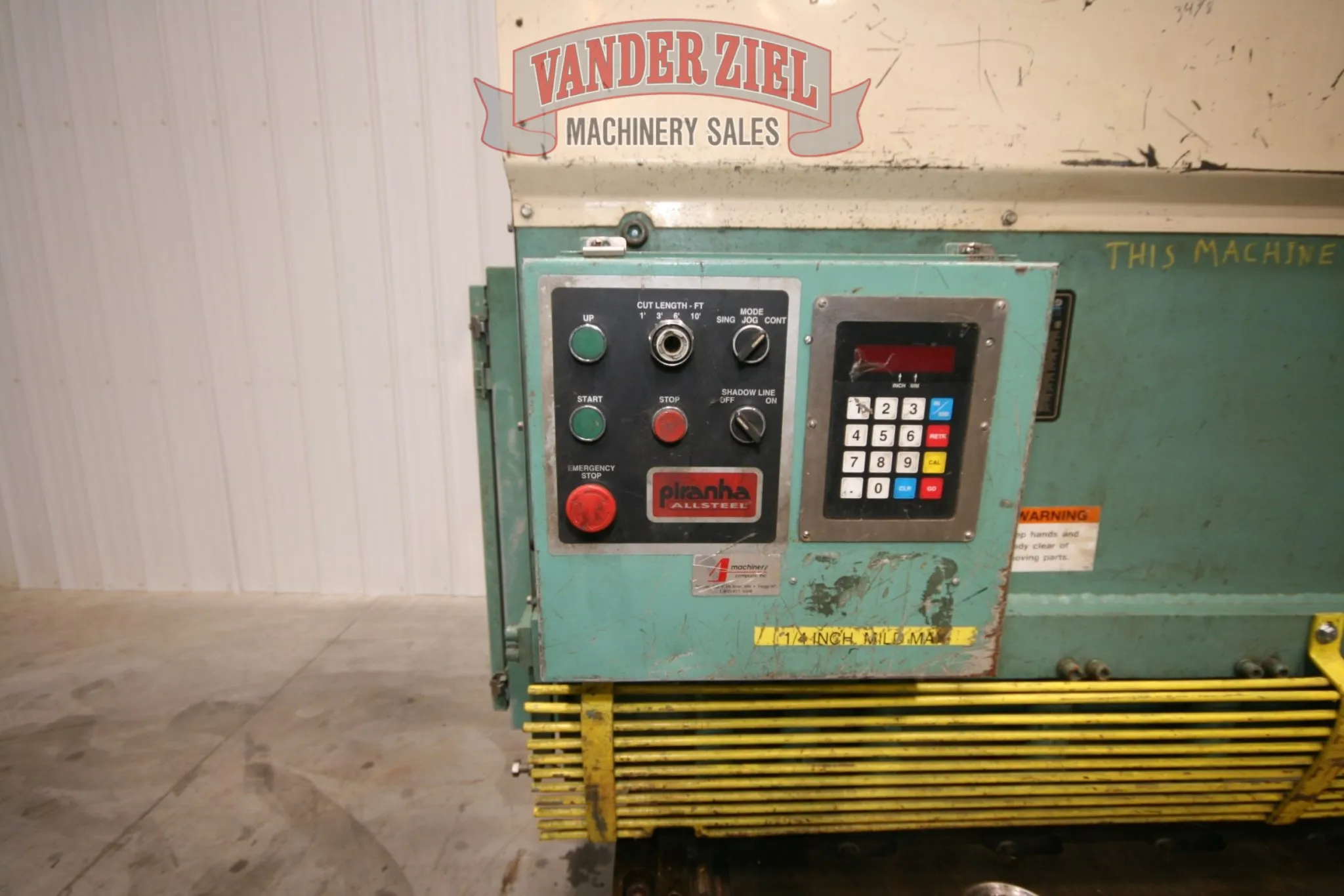 Piranha 10’ x ¼” Hydraulic Shear, Model M1/4-10 - Prefetch Image 14276