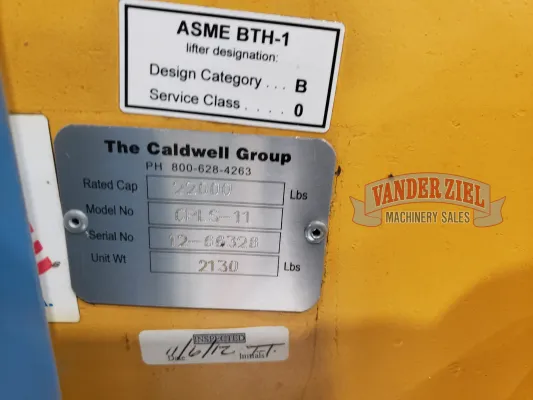 Caldwell 11 Ton Coil Hook, Model CPLS-11 - Like New - Gallery Thumbnail 6