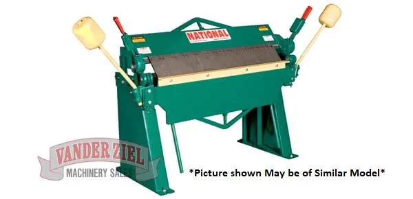 National 8' x 16 GA Box and Pan Hand Brake, Model U9616 - NEW
