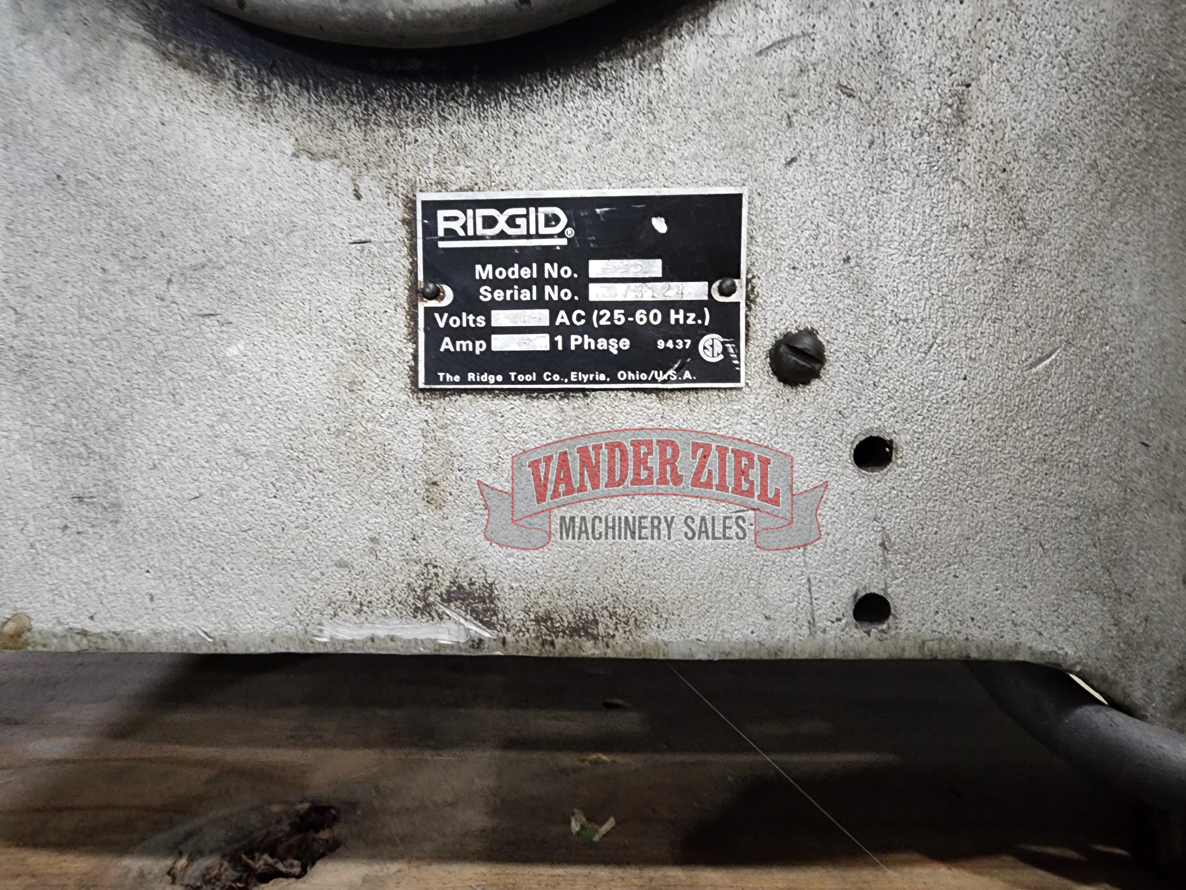 Ridgid Model 535 Pipe Threader, 1/8” - 2” Capacity - Prefetch Image 19875