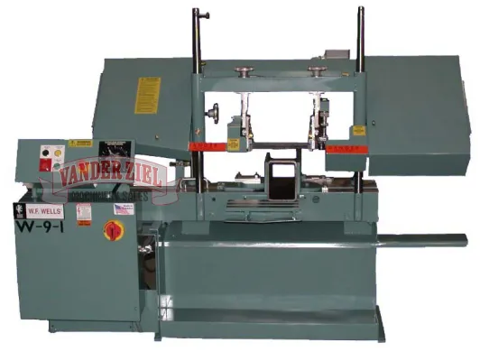 W.F. Wells 9" x 17" Semi-Automatic Horizontal Saw, Model W-9-1 - NEW