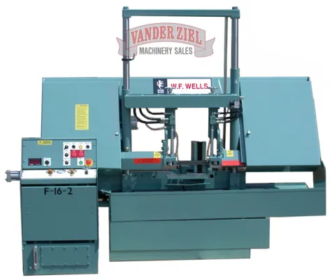 W.F. Wells 16" x 20" Semi-Automatic Horizontal Saw, Model F-16-2 - NEW