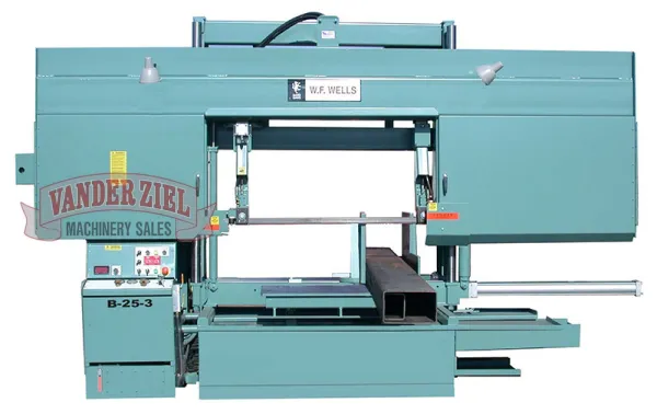 W.F. Wells 25" x 40" Semi-Automatic Horizontal Saw, Model B-25-3 - NEW