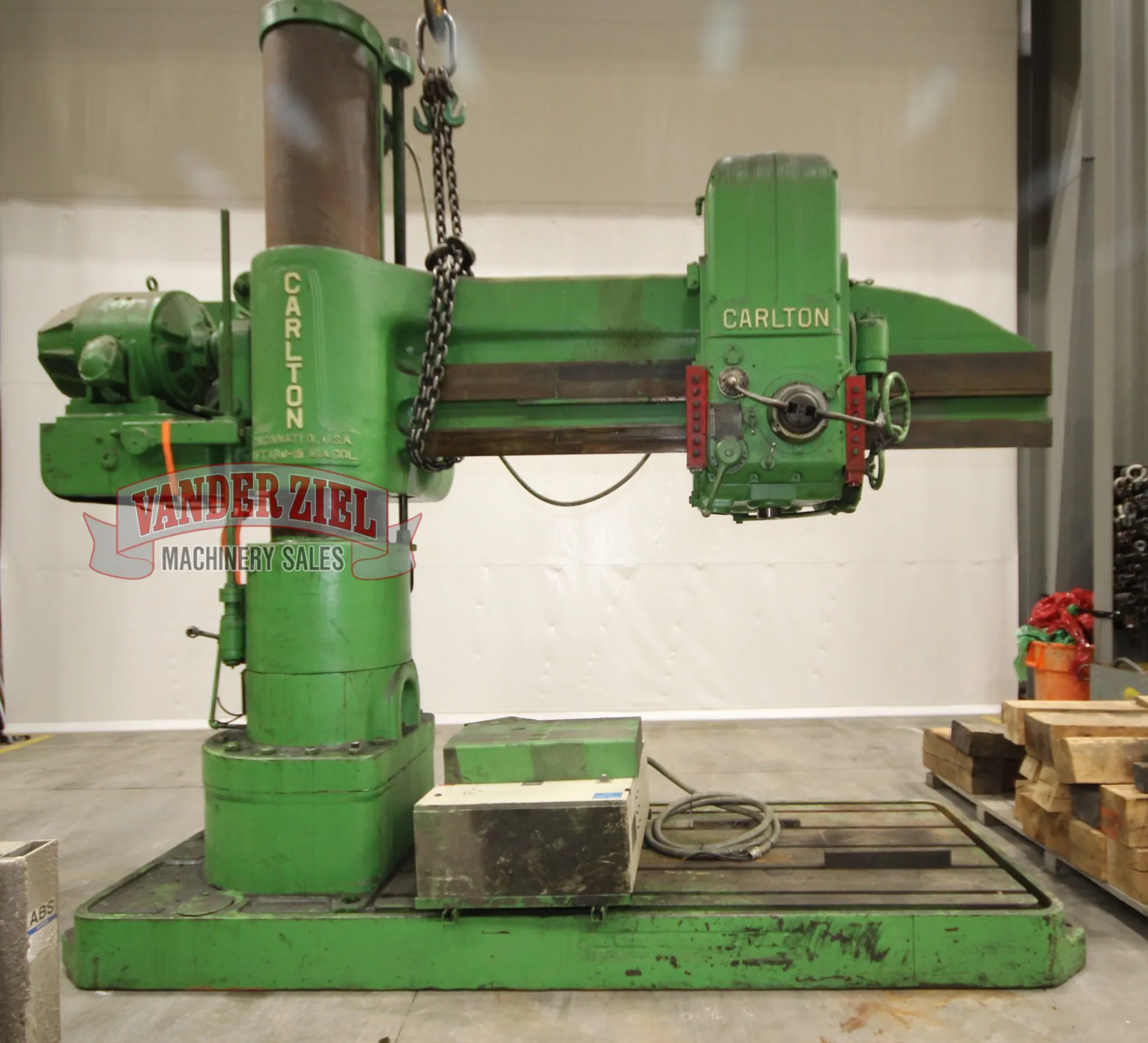 Carlton 8’ x 19” Radial Drill, Model 4A - Add An Inverter Drive - Make it Like New!! - Prefetch Image 26095