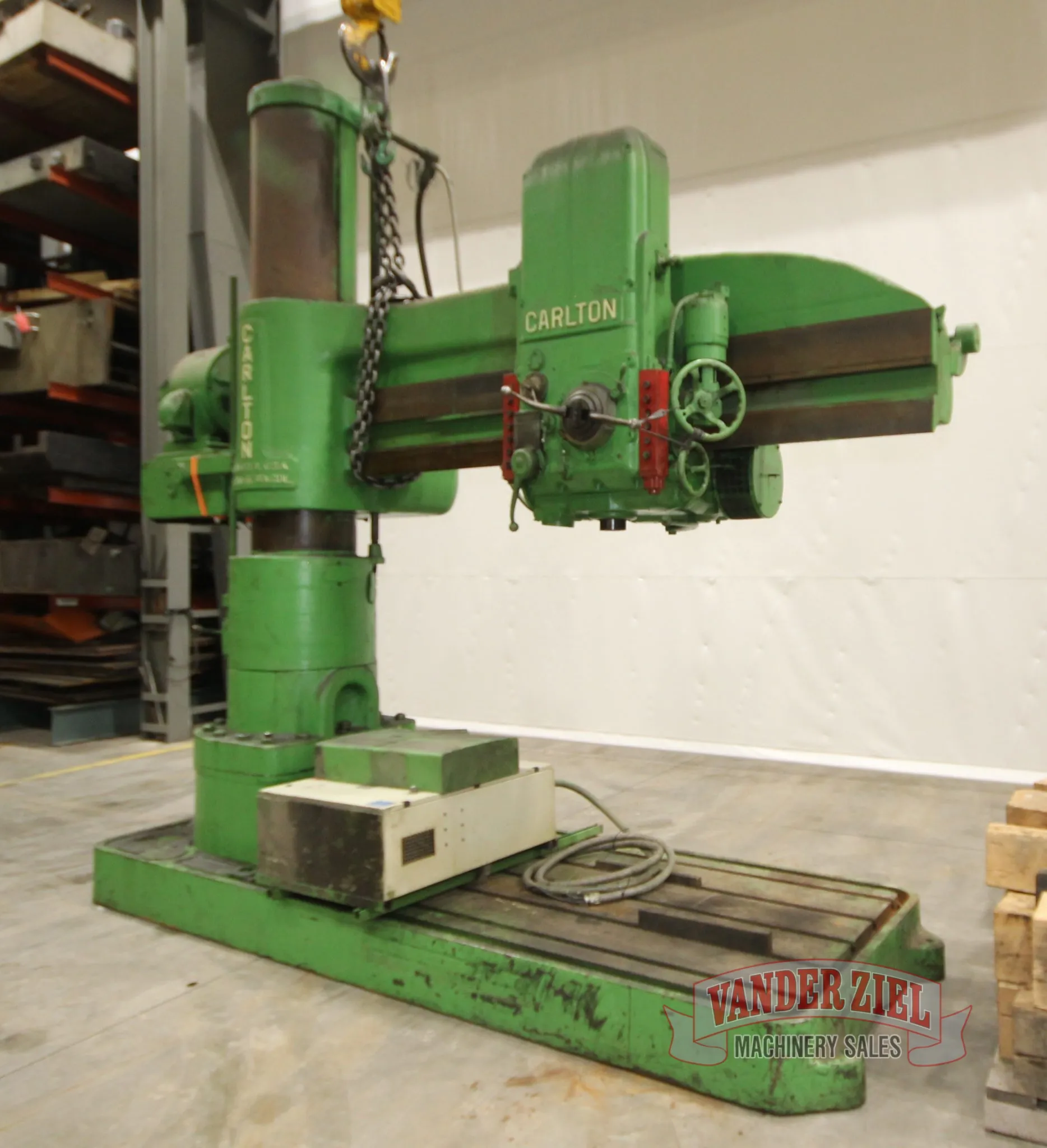 Carlton 8’ x 19” Radial Drill, Model 4A - Add An Inverter Drive - Make it Like New!! - Prefetch Image 26096