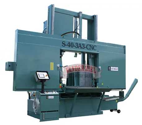 W.F. Wells 37" x 40" CNC Fully Automatic Horizontal Saw, Model S-40-3CA3 CNC - NEW
