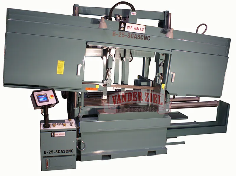 W.F. Wells 25" x 40" CNC Fully Automatic Canted Horizontal Saw, Model B-25-3C3A-CNC - NEW - Main Image 1