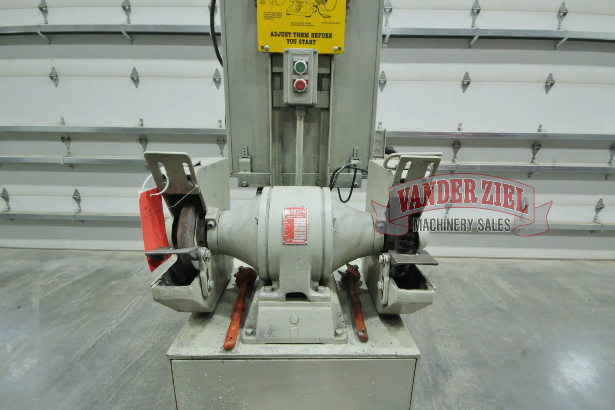 Setco 8" Double End Pedestal Grinder, Model SPL - Prefetch Image 28255