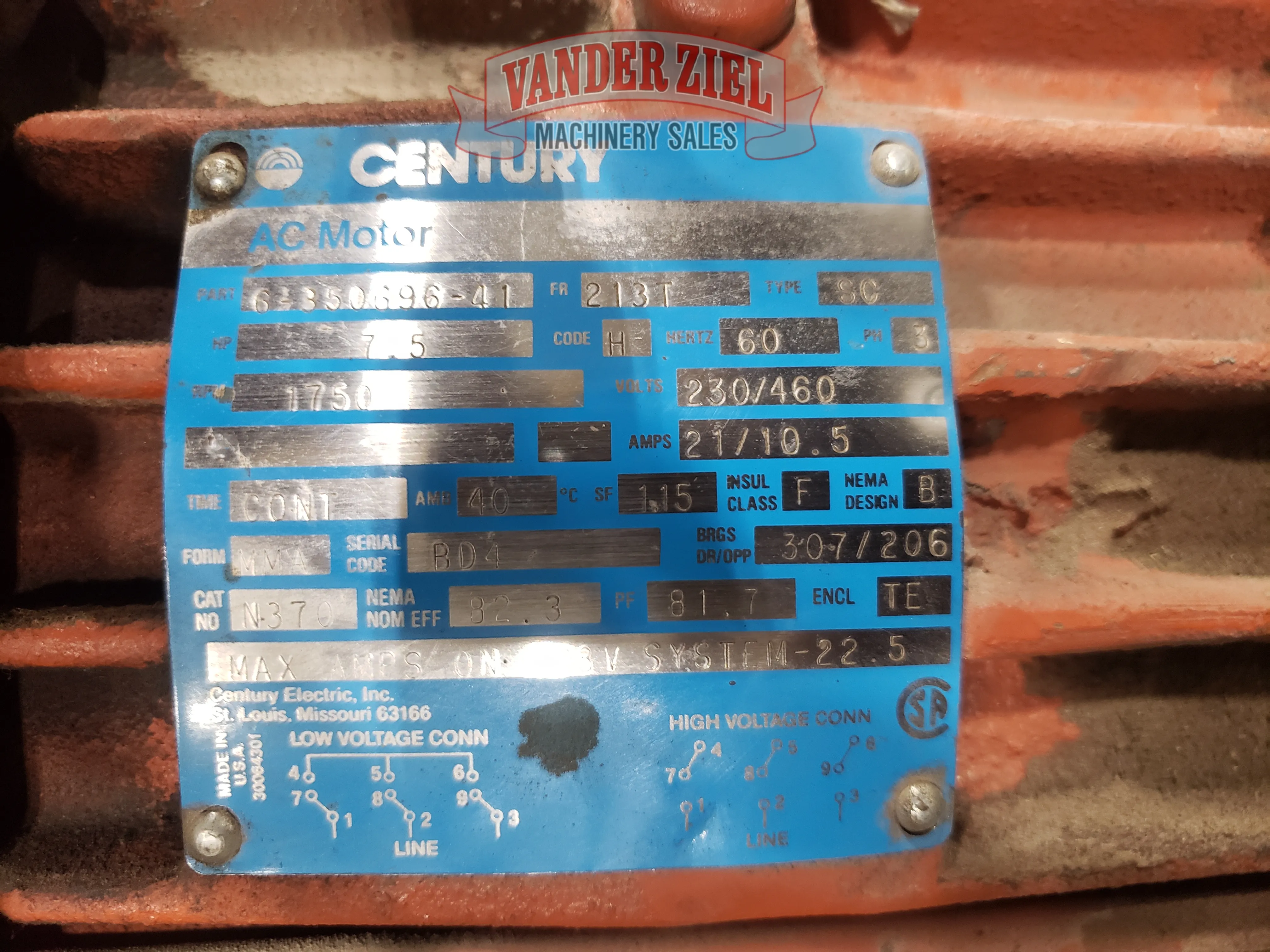 Kellog American 7.5 HP Vertical Air Compressor, Model 340TV - Prefetch Image 29391