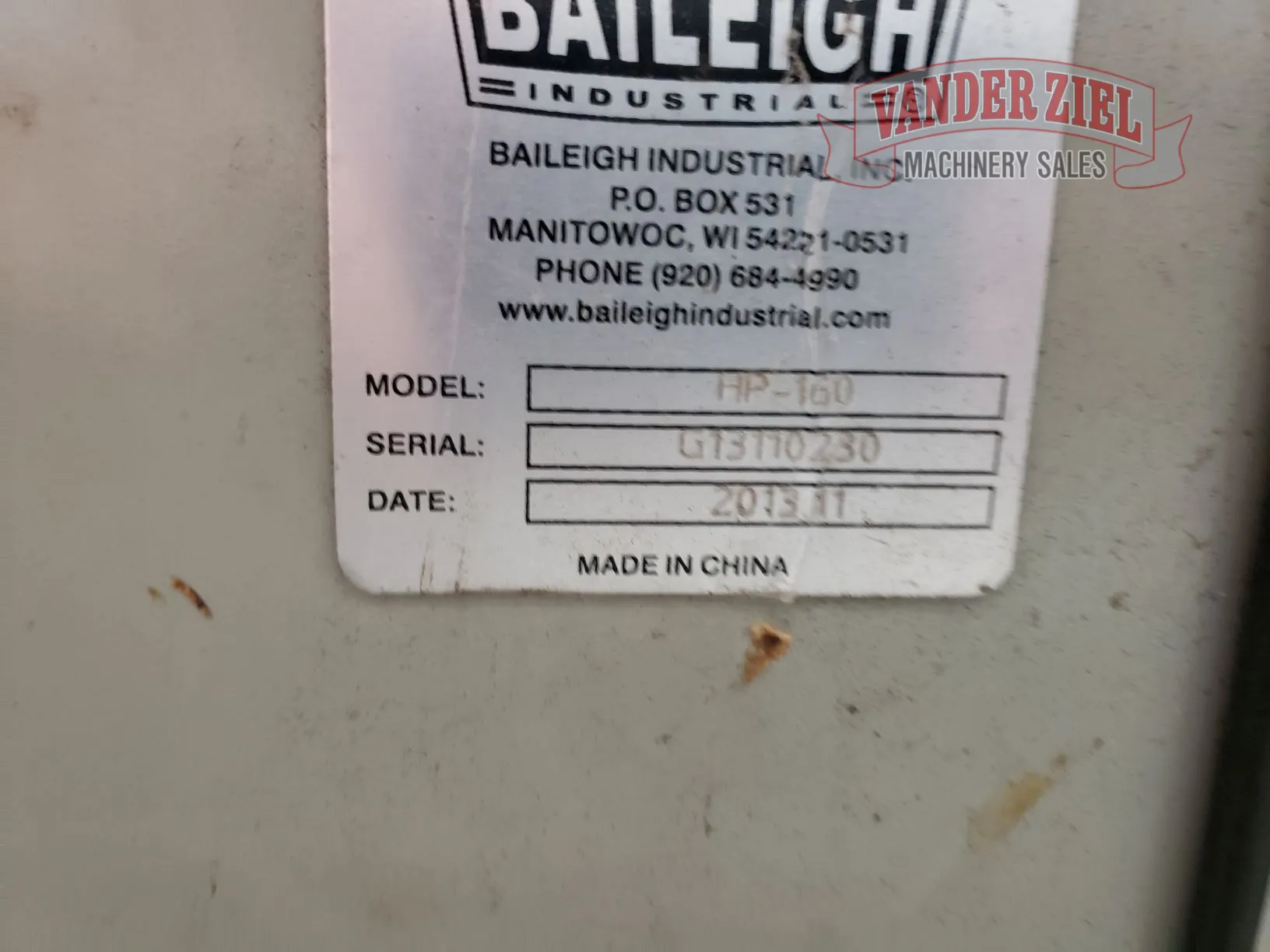 Baileigh HP-160 Punch - Prefetch Image 30107