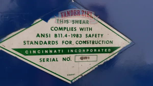 Cincinnati 10’ x ¼” Hydraulic Shear, Model 2500HS x 10 - Gallery Thumbnail 11
