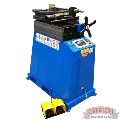 Ercolina TB100 Top Bender with 4" Tube or 3" Sch. 40 Pipe Capacity. Control offers Multiple Program Storage with Individual Bend Angle and Springback Memory, Variable Bend Speed