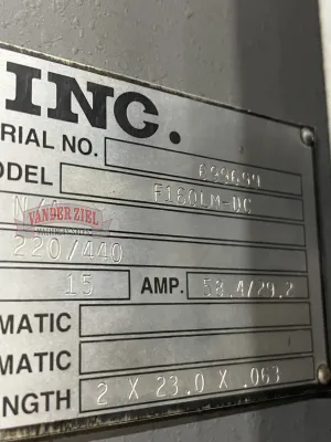 HE&M 25” x 30” Dual Post Column Horizontal Saw, Model F160LM-60 - Gallery Thumbnail 6
