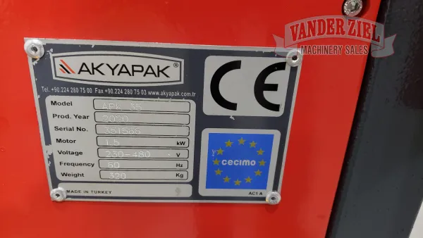 Akyapak APK 35 Angle Roll, Hardened Rolls, Guide Rolls - NEW - Gallery Thumbnail 6