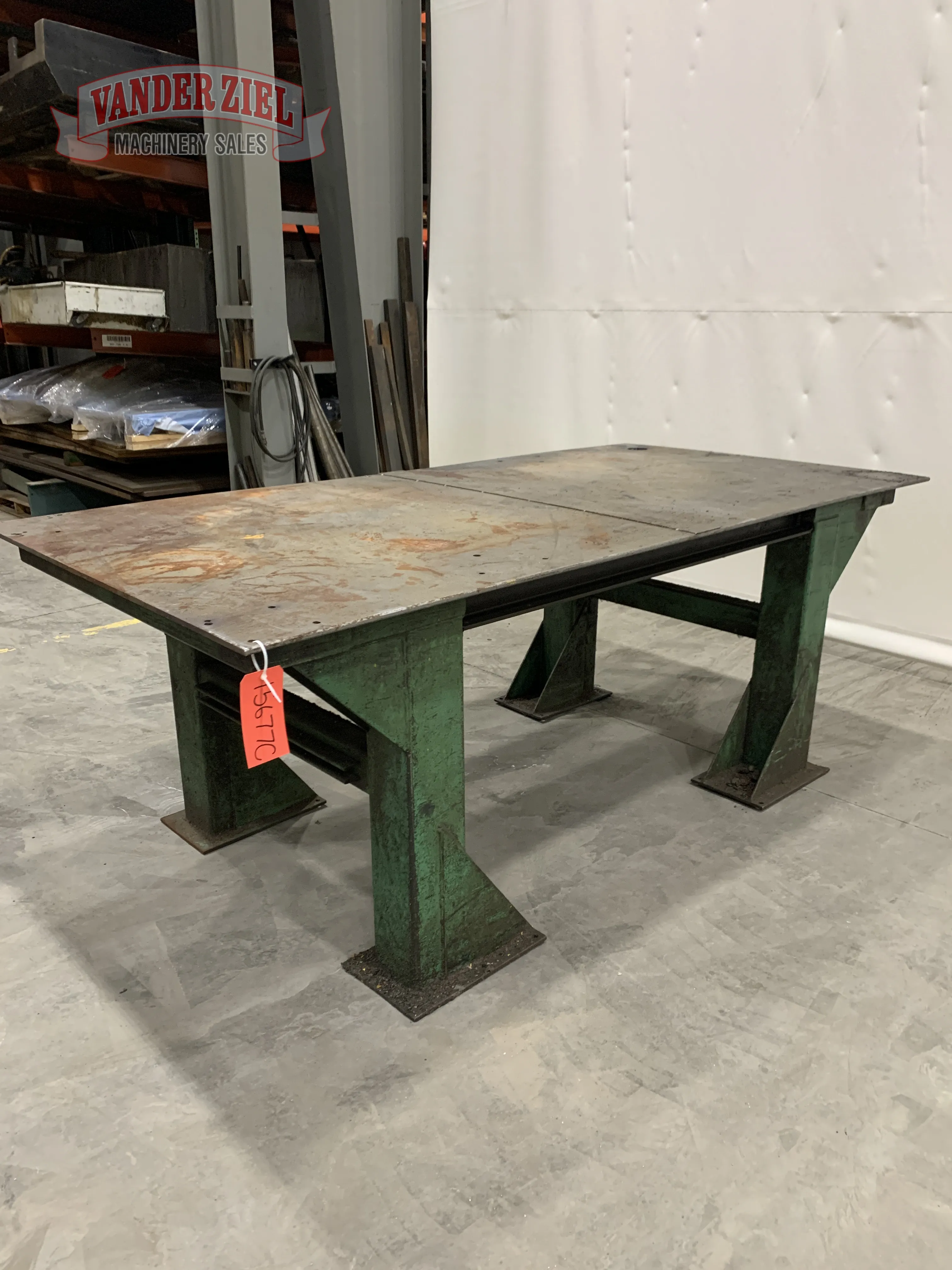 96 1/2" x 48 1/4" Welding Table, 36 1/2" High - Prefetch Image 35019
