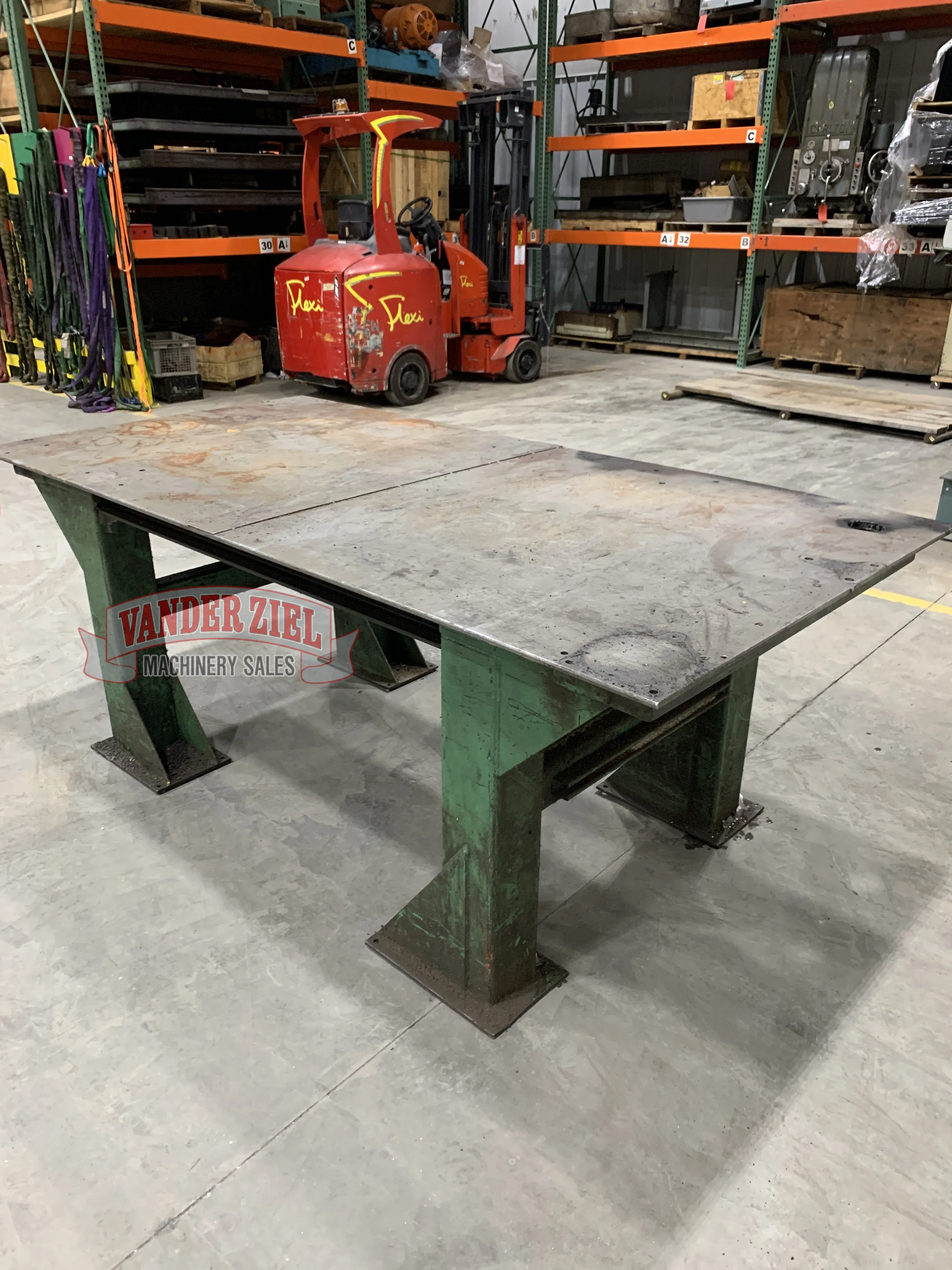 96 1/2" x 48 1/4" Welding Table, 36 1/2" High - Prefetch Image 35020