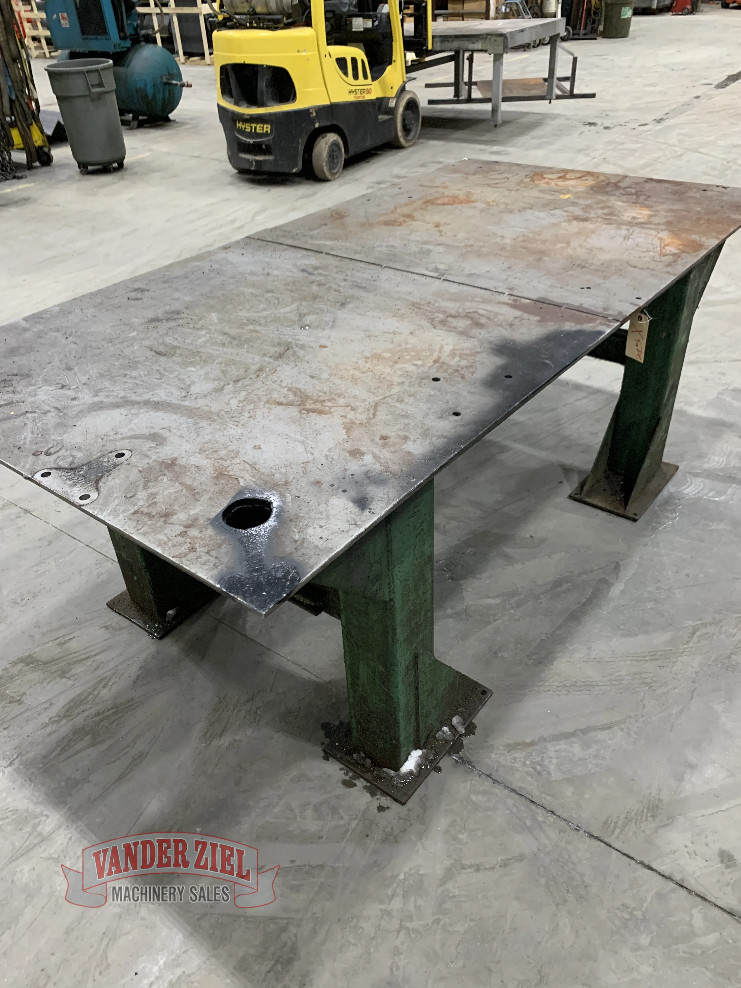 96 1/2" x 48 1/4" Welding Table, 36 1/2" High - Prefetch Image 35021