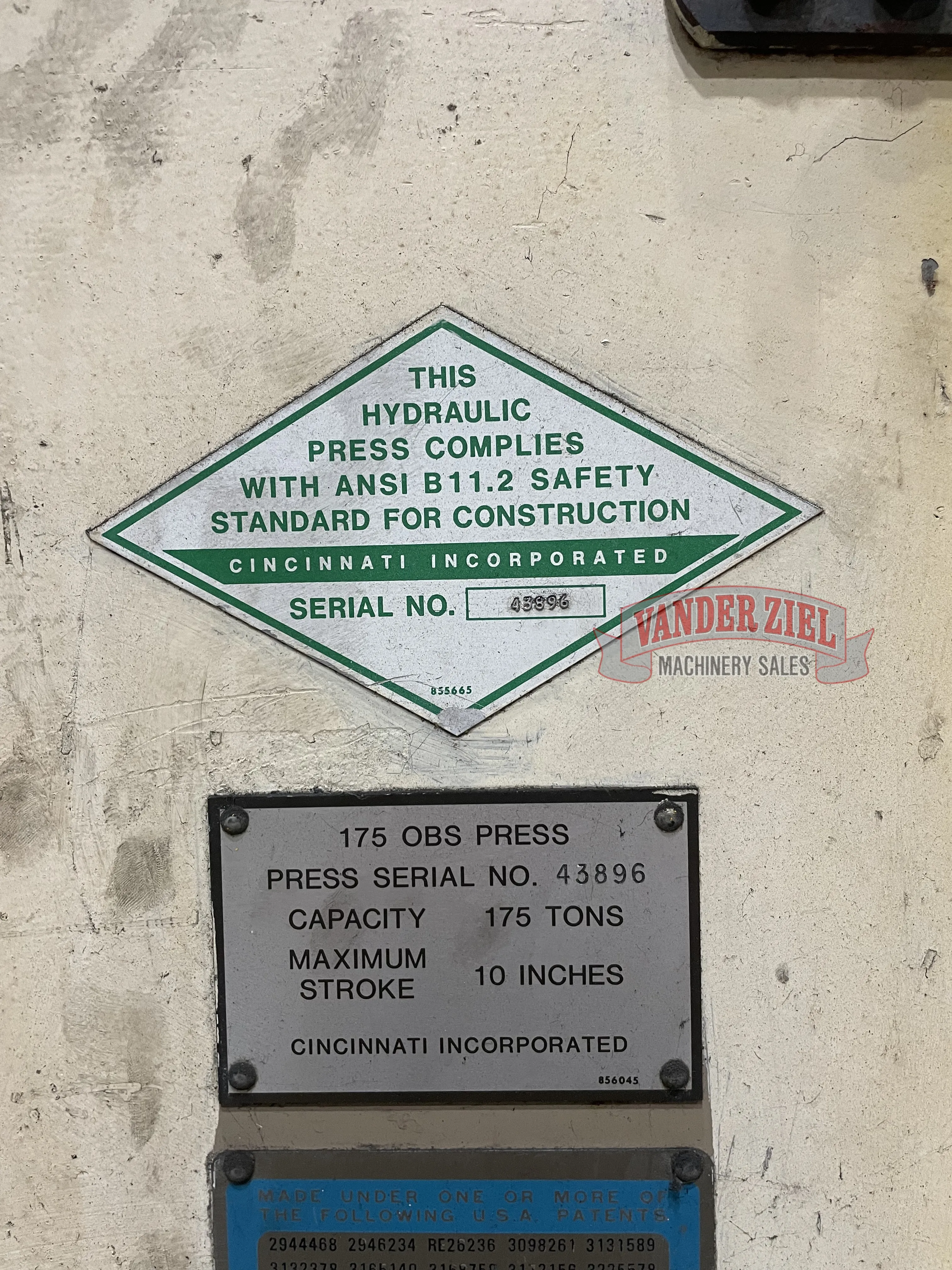 Cincinnati Hydraulic Punch Press, Model 175-OBS - Prefetch Image 35671