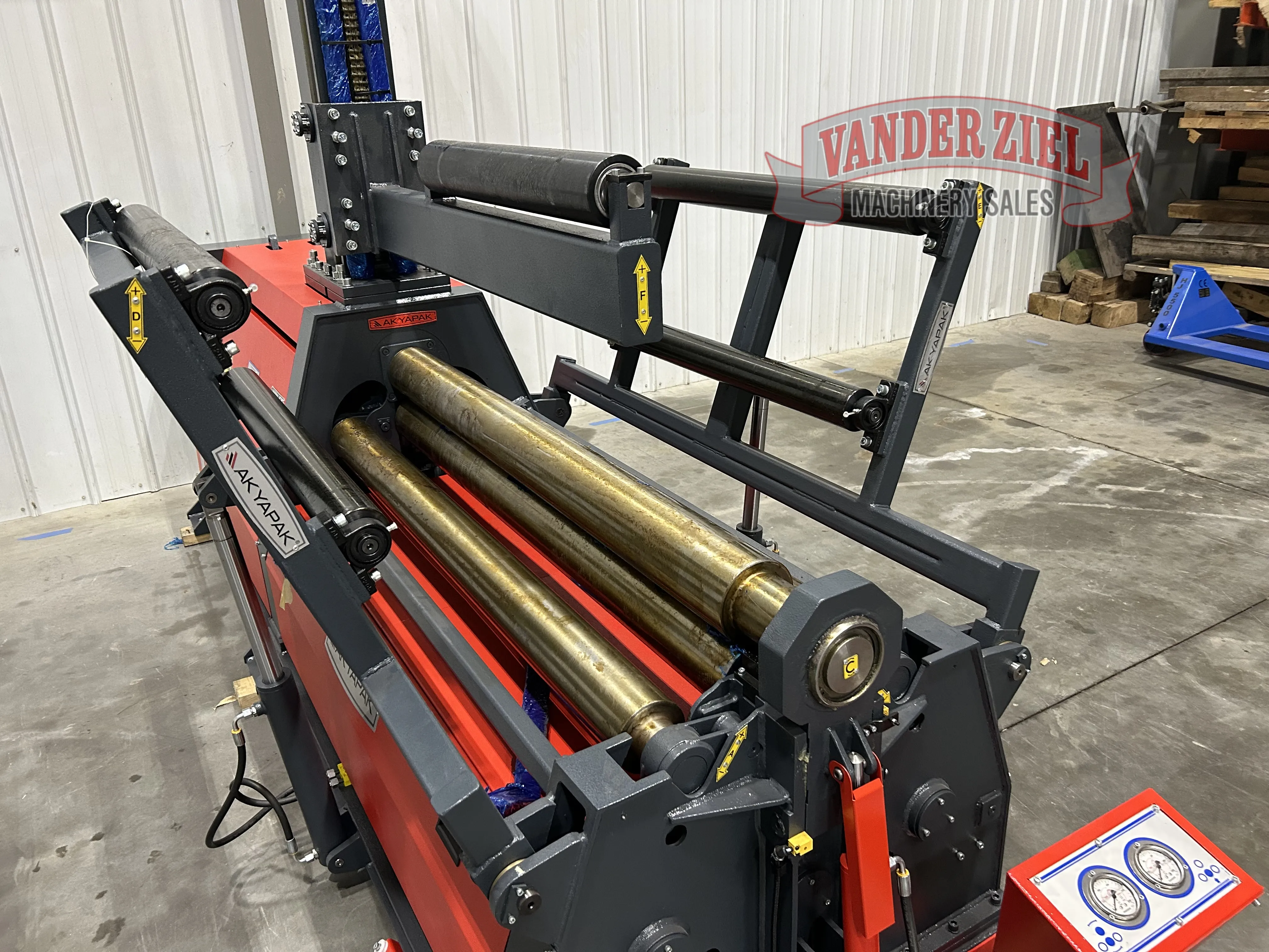 Akyapak 5' x 1/4" Four Roll Hydraulic Plate Bending Roll with Top and Side Supports, Model AHS 15/04 - NEW - Prefetch Image 36168