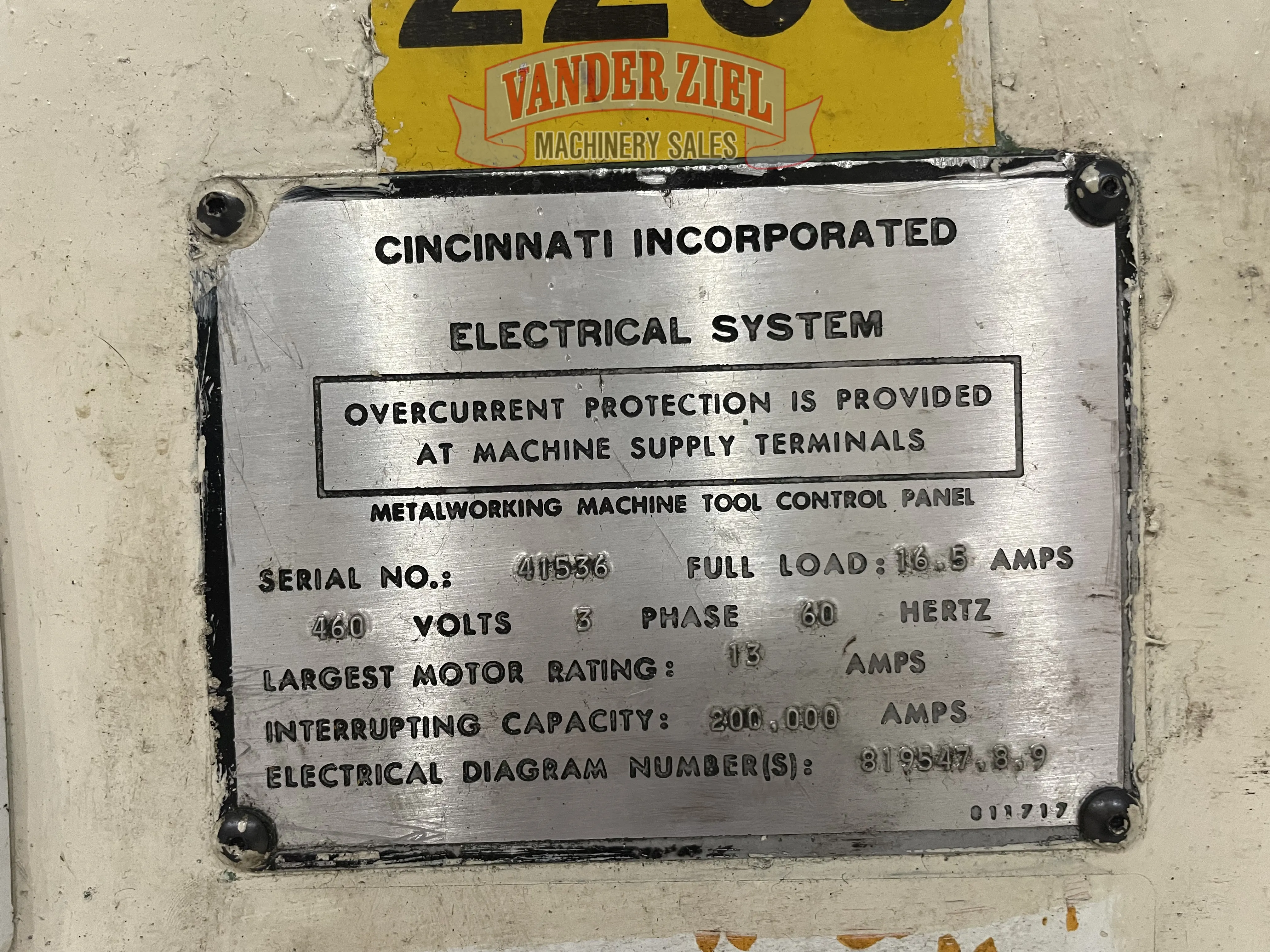 Cincinnati 8’ x 135 Ton Mechanical Press Brake, Series 5 x 6 - Prefetch Image 36230