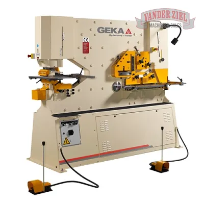 Geka Hydracrop 110/180 Ton Dual Cylinder Ironworker - NEW