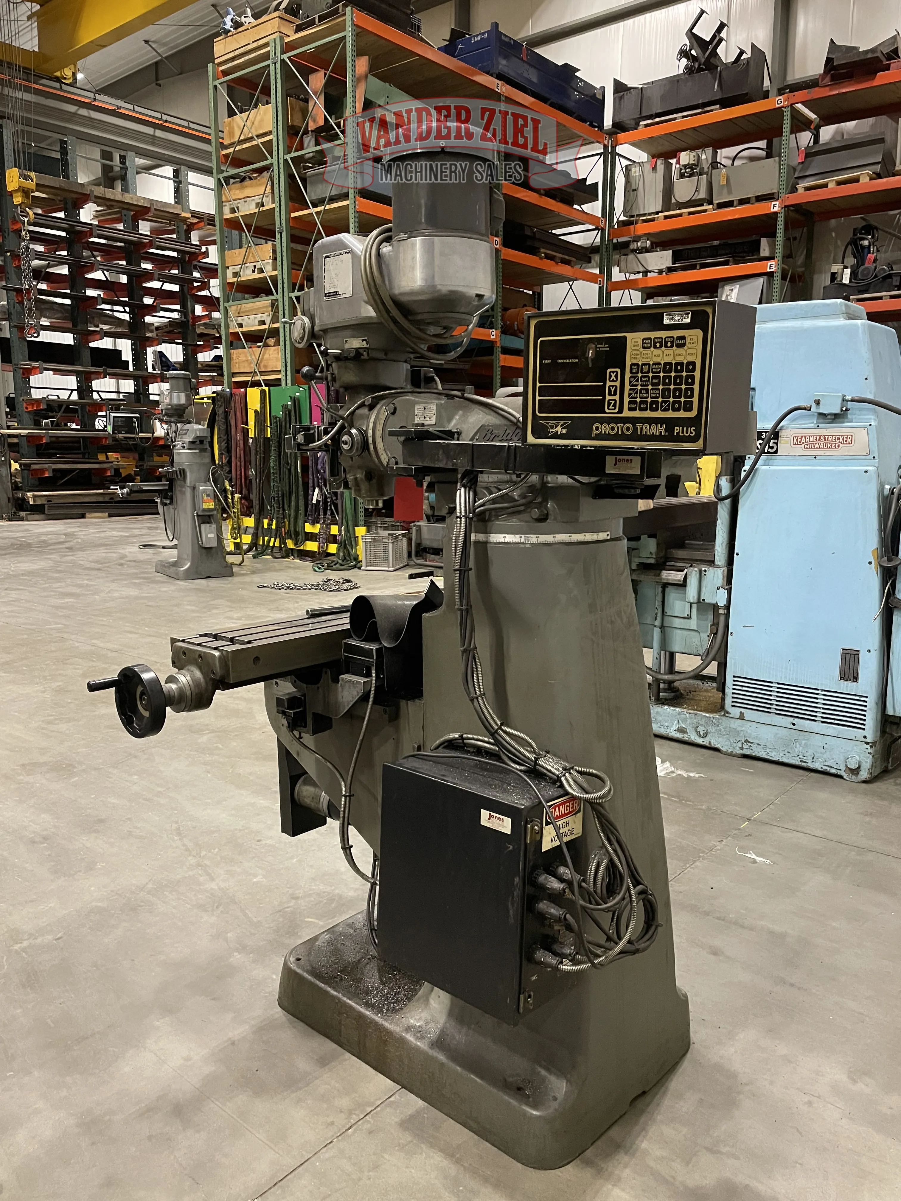 Bridgeport Series I Vertical ProtoTrak Knee Mill, 9” x 42” Table, 2 HP - Prefetch Image 37262