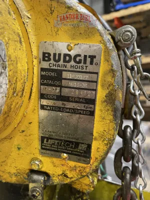 Budgit 3 Ton Chain Hoist with Trolley - Gallery Thumbnail 8