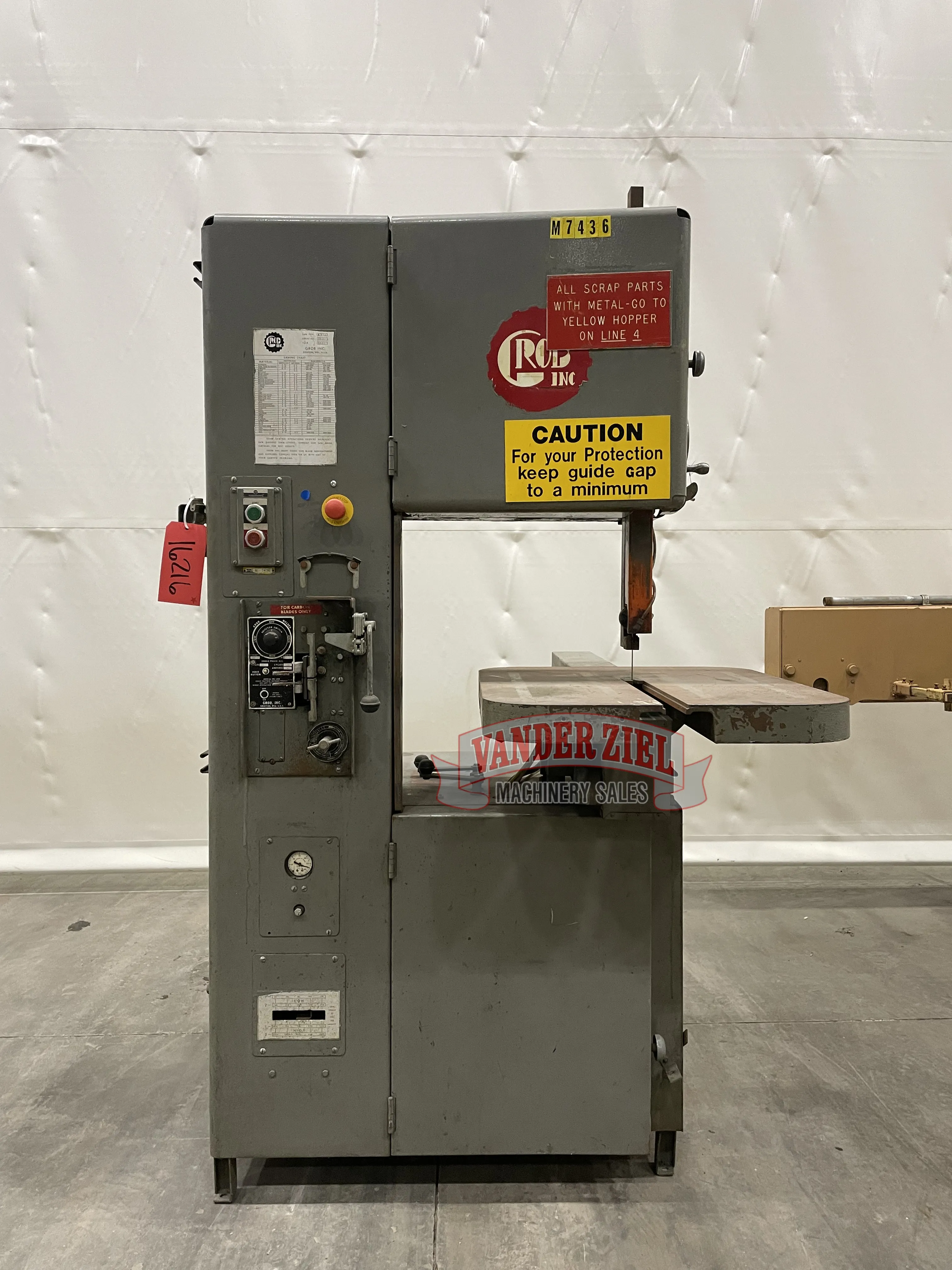 Grob 18" Vertical Bandsaw, Model 4V-18 - Main Image 1