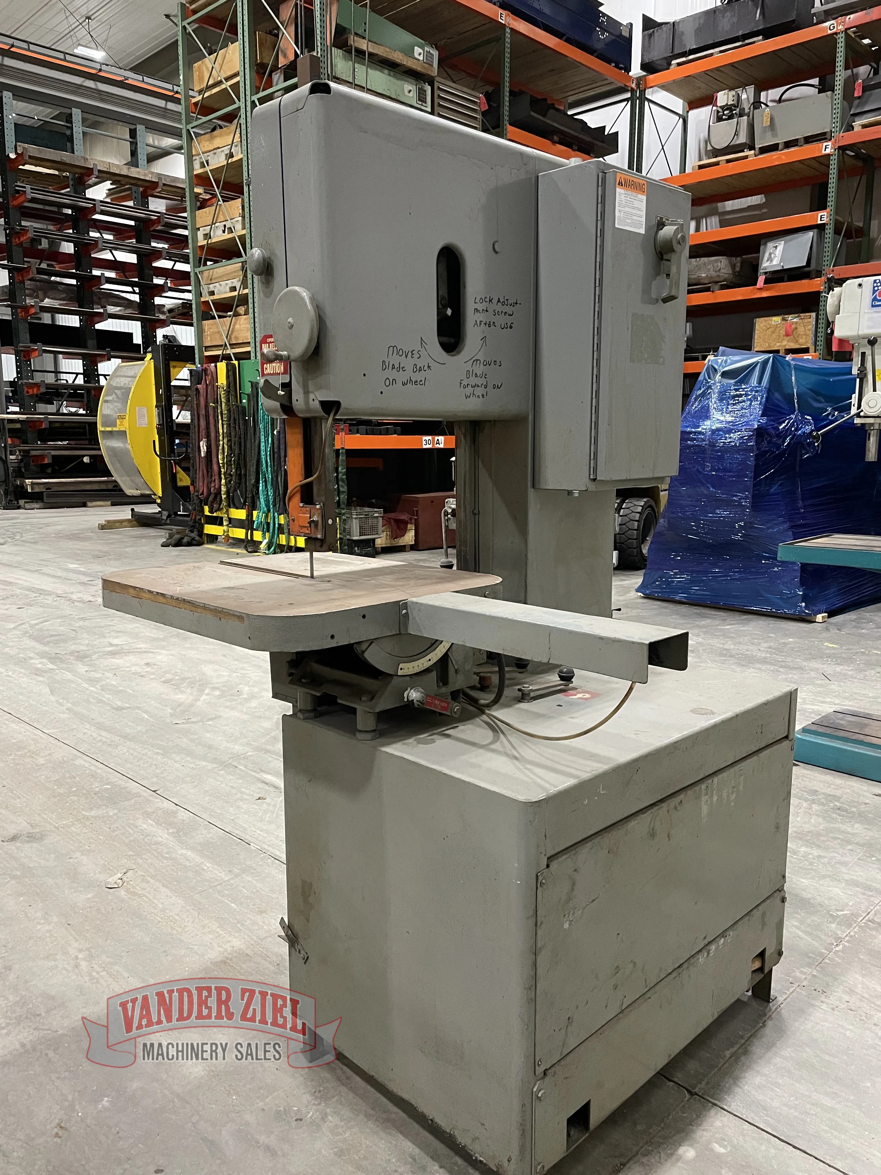 Grob 18" Vertical Bandsaw, Model 4V-18 - Prefetch Image 38054