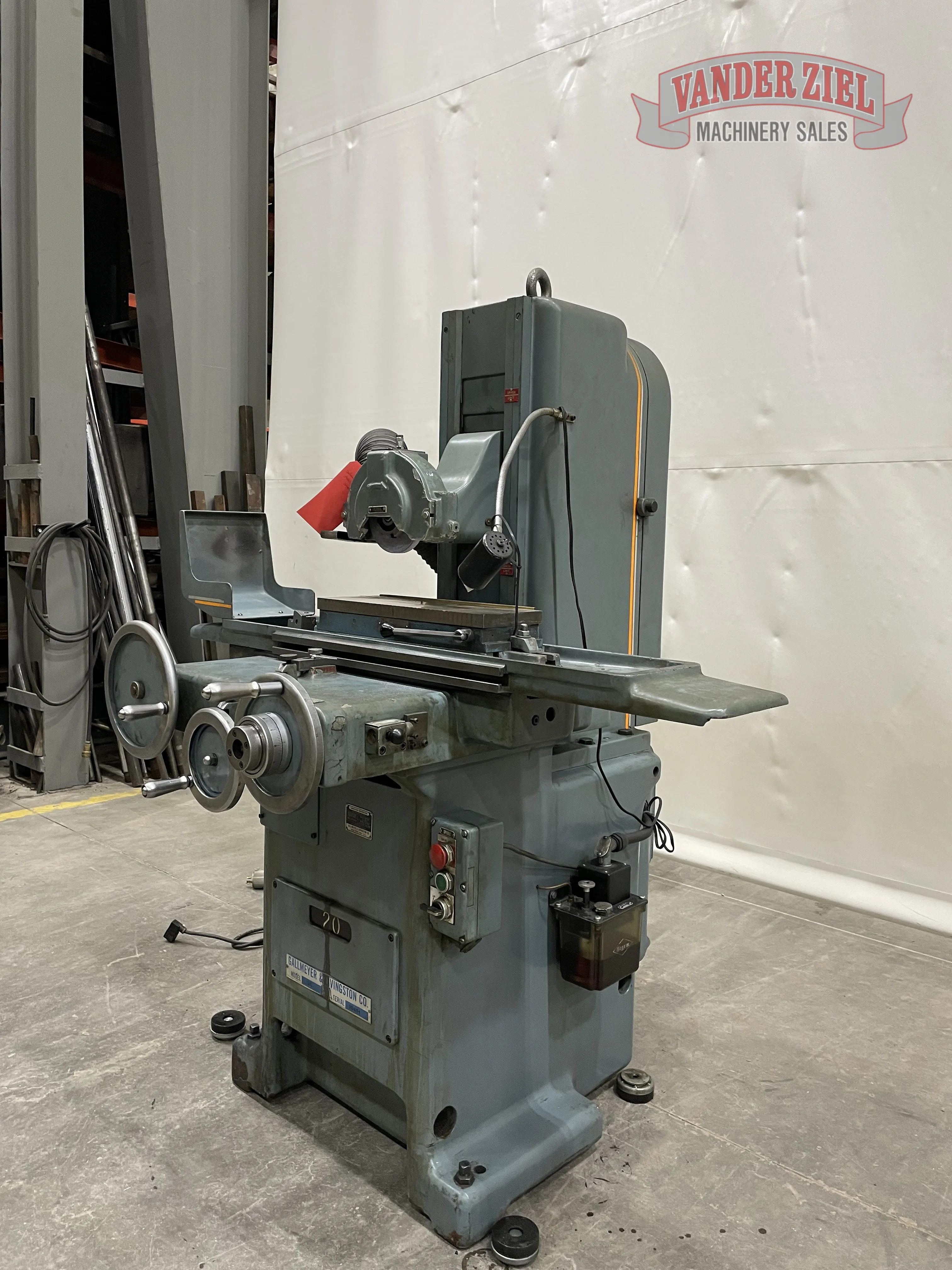 Gallmeyer & Livingston 6” x 18” Hand Feed Surface Grinder, Model #20 - Prefetch Image 38522