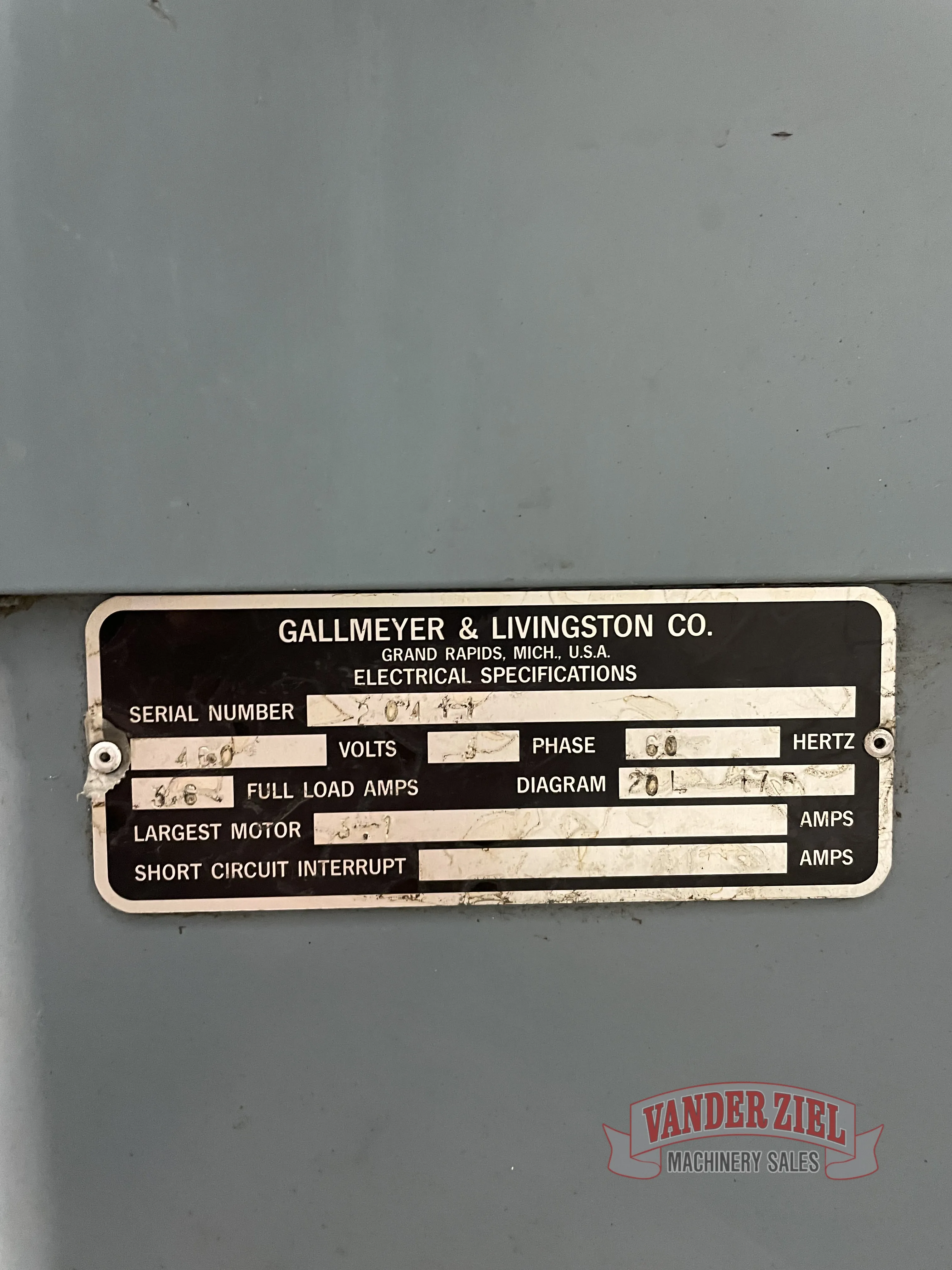 Gallmeyer & Livingston 6” x 18” Hand Feed Surface Grinder, Model #20 - Prefetch Image 38527