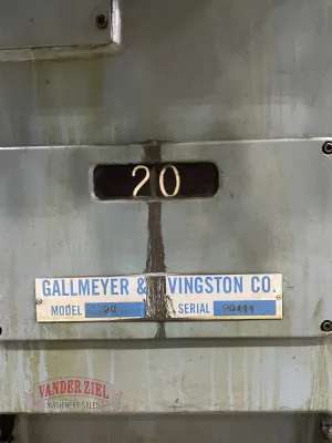 Gallmeyer & Livingston 6” x 18” Hand Feed Surface Grinder, Model #20 - Gallery Thumbnail 9