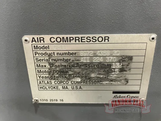 Atlas Copco 15HP Air Compressor, Model GA11 - Gallery Thumbnail 6
