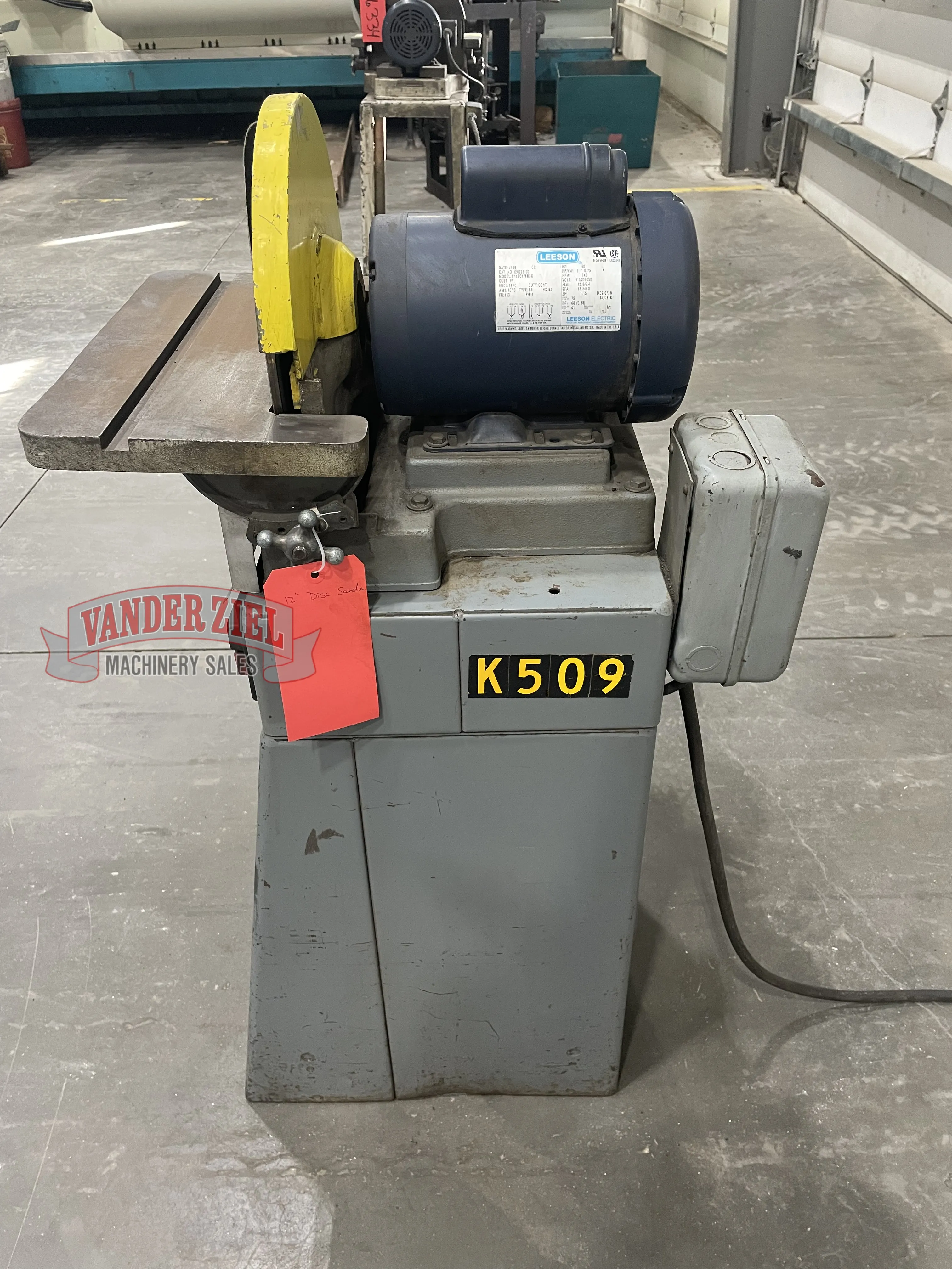 Rockwell Delta 12" Disc Sander, Model 31-122 - Prefetch Image 38844