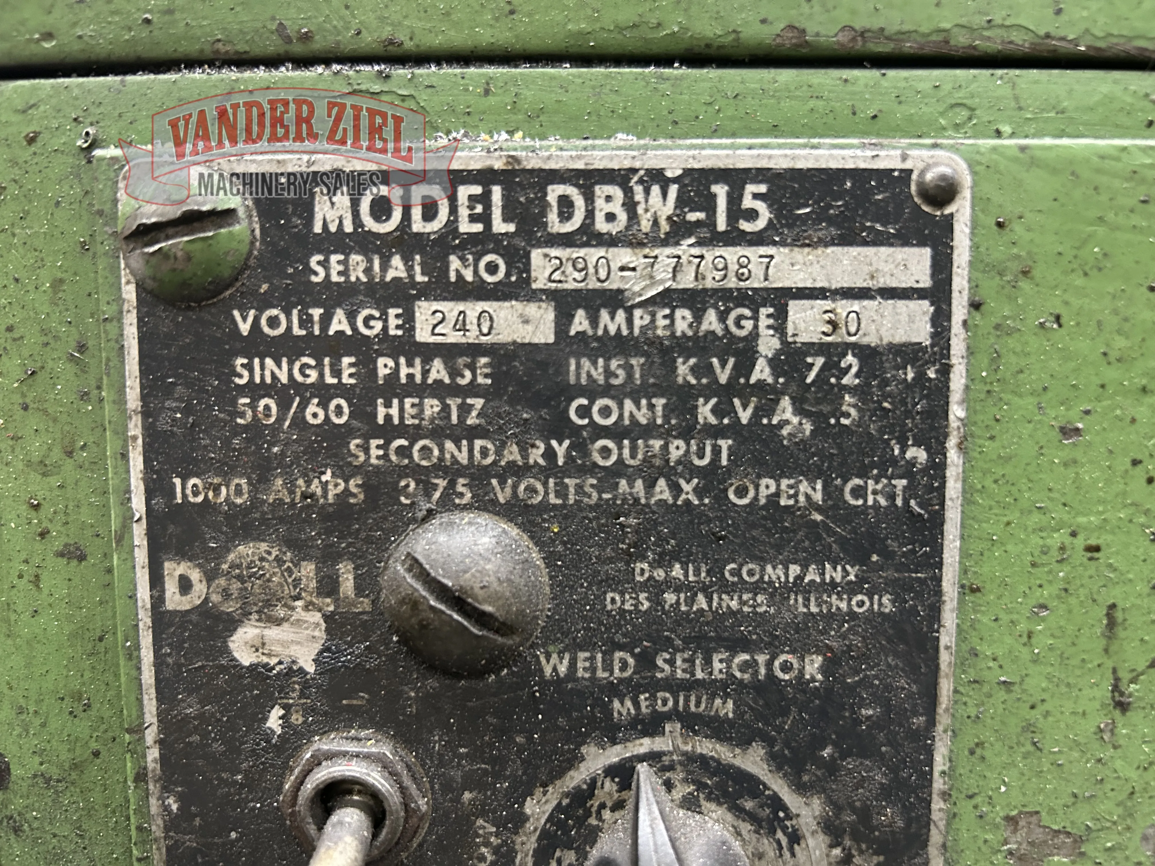 DoAll 36" Vertical Saw, Model 3613-10 - Prefetch Image 39692