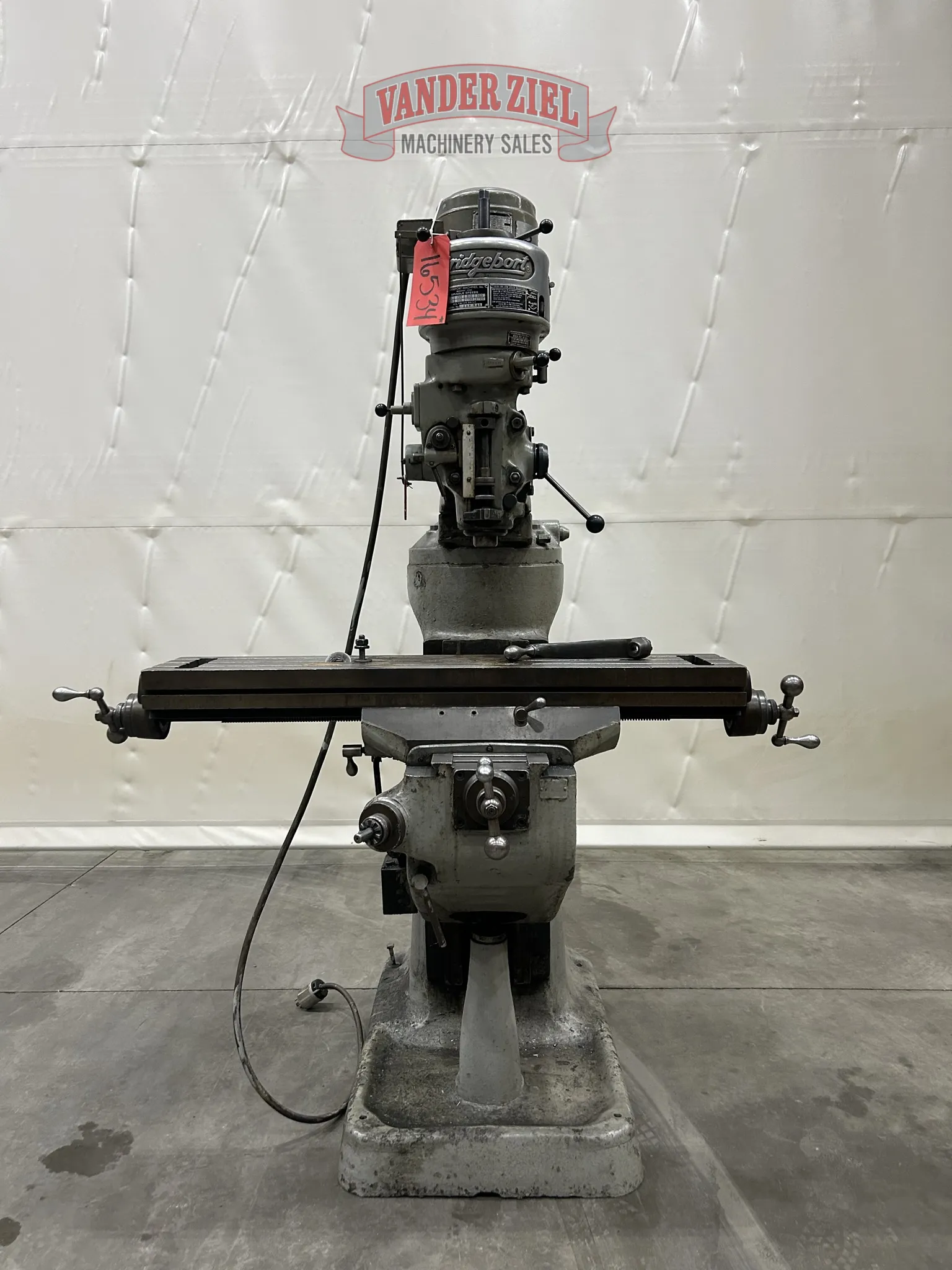 Bridgeport Step Pulley Vertical Knee Mill, 9” x 42” Table, 1 HP - Main Image 1