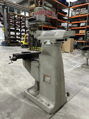 Bridgeport Step Pulley Vertical Knee Mill, 9” x 42” Table, 1 HP - Gallery Thumbnail 7