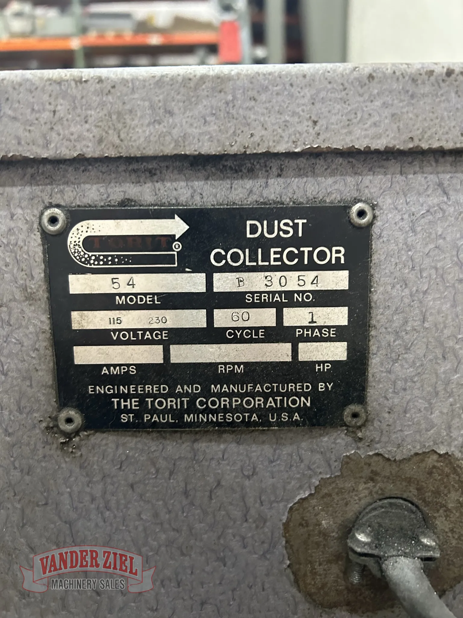Torit Model 54 Dust Collector - Prefetch Image 40130