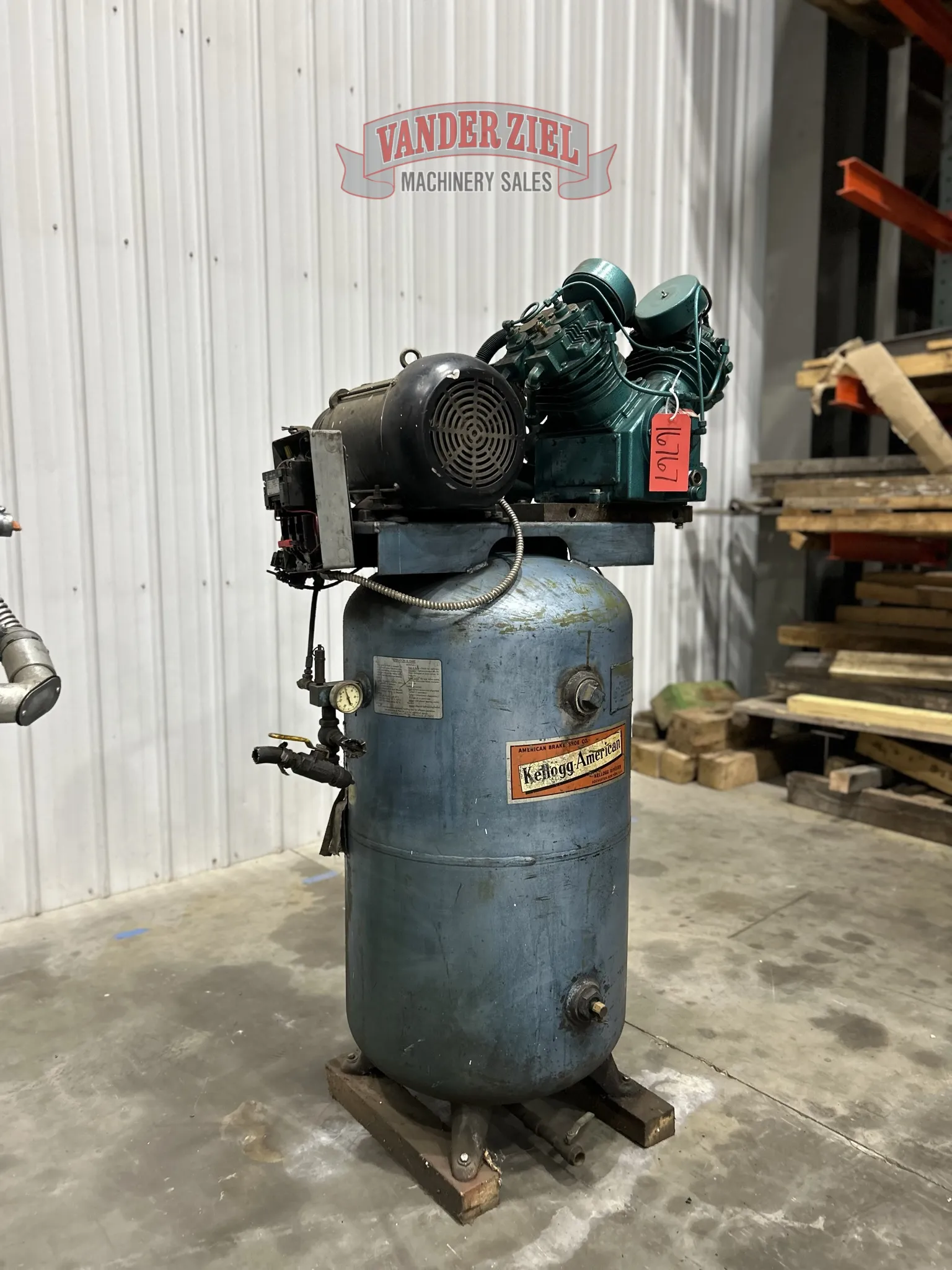 Kellogg American 10 Hp Compressor - Prefetch Image 41536