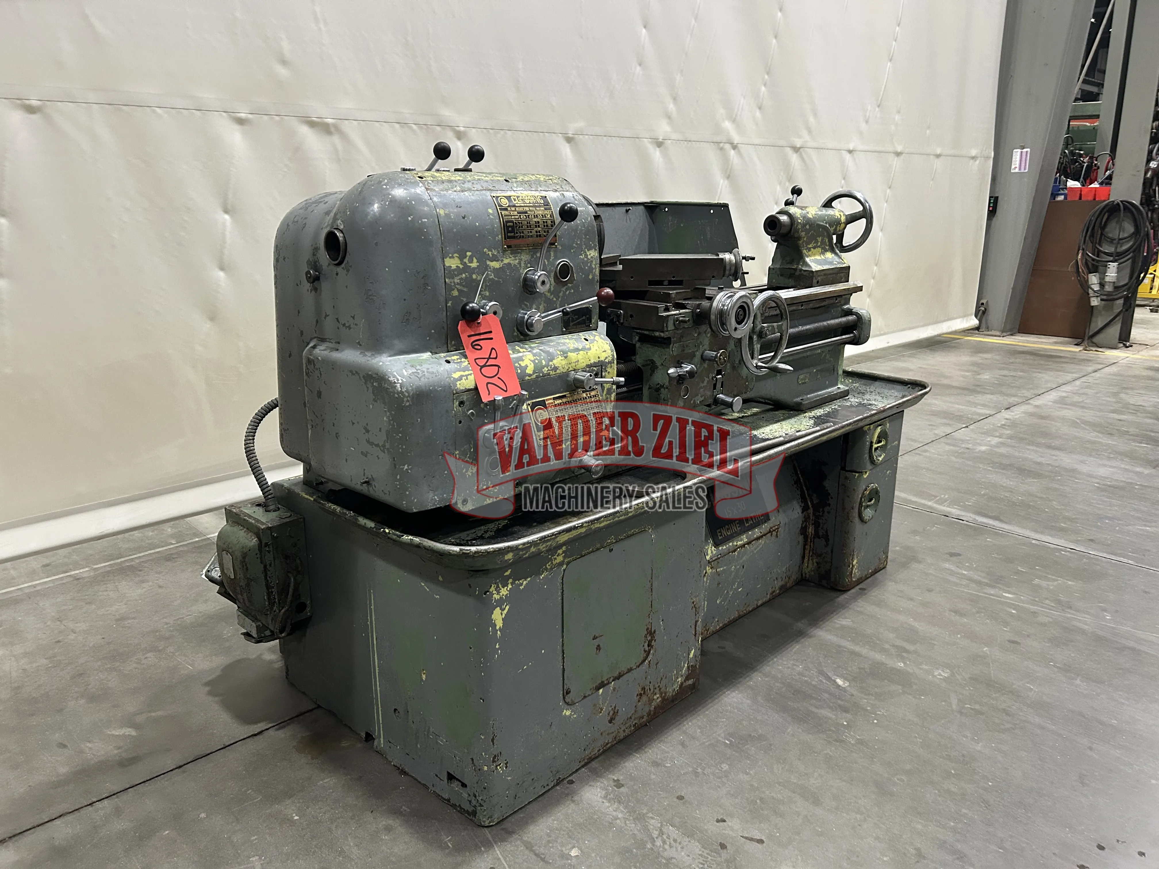 Clausing Lathe 15"x30" Engine Lathe - Prefetch Image 41743