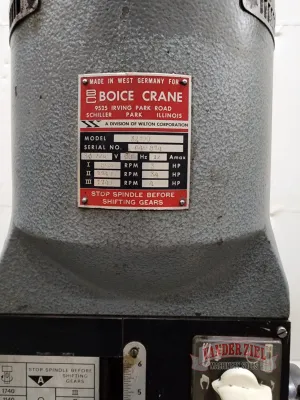 Boice Crane Drill Press, Model 32100 - Gallery Thumbnail 7