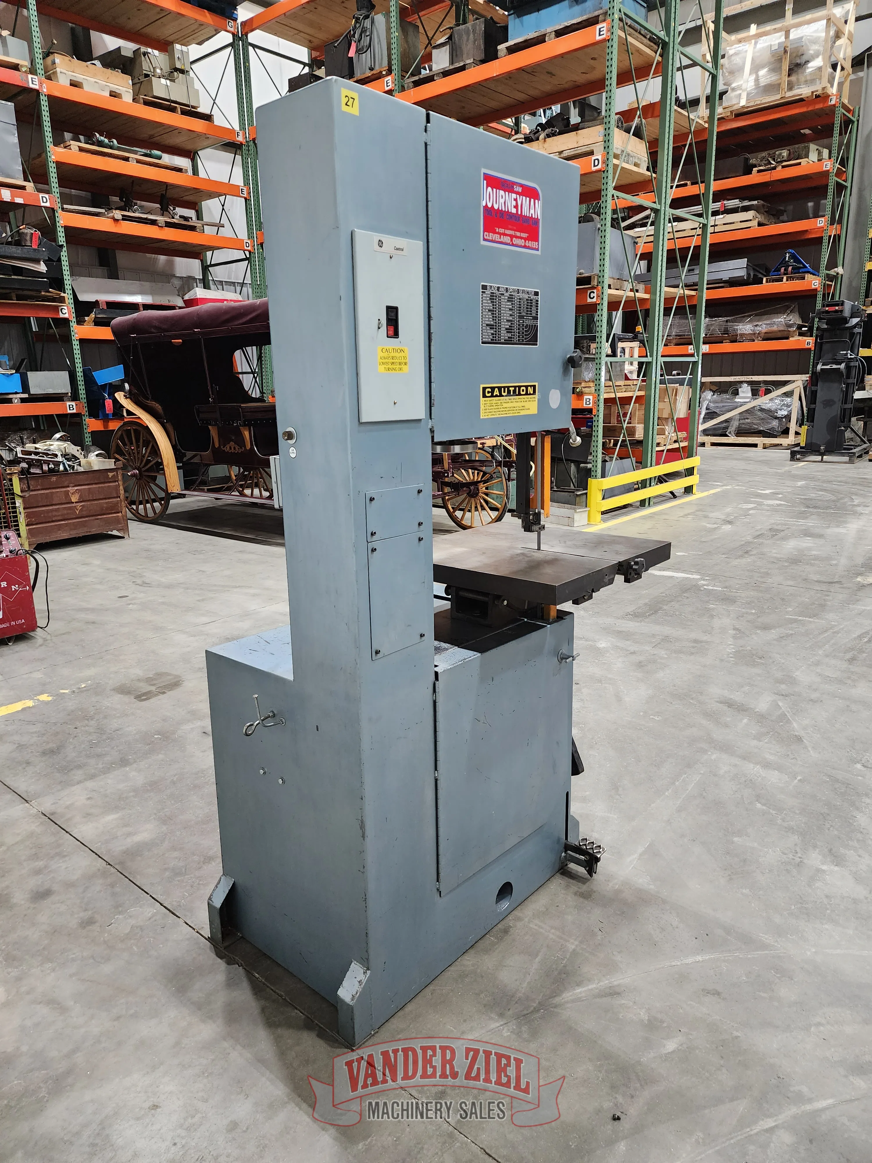 Roll-In Journeyman 20" Vertical Bandsaw, Model 95001JM - Prefetch Image 42371