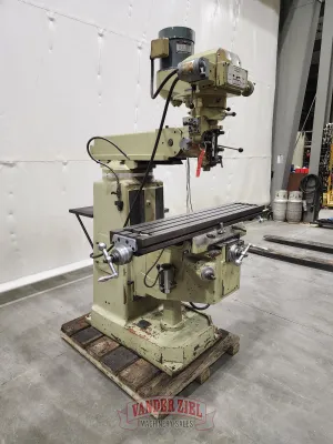 Wells Index Vertical Knee Mill, Model 1050, 10" x 50" Table, 3 HP - Gallery Thumbnail 2