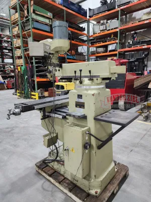 Wells Index Vertical Knee Mill, Model 1050, 10" x 50" Table, 3 HP - Gallery Thumbnail 5