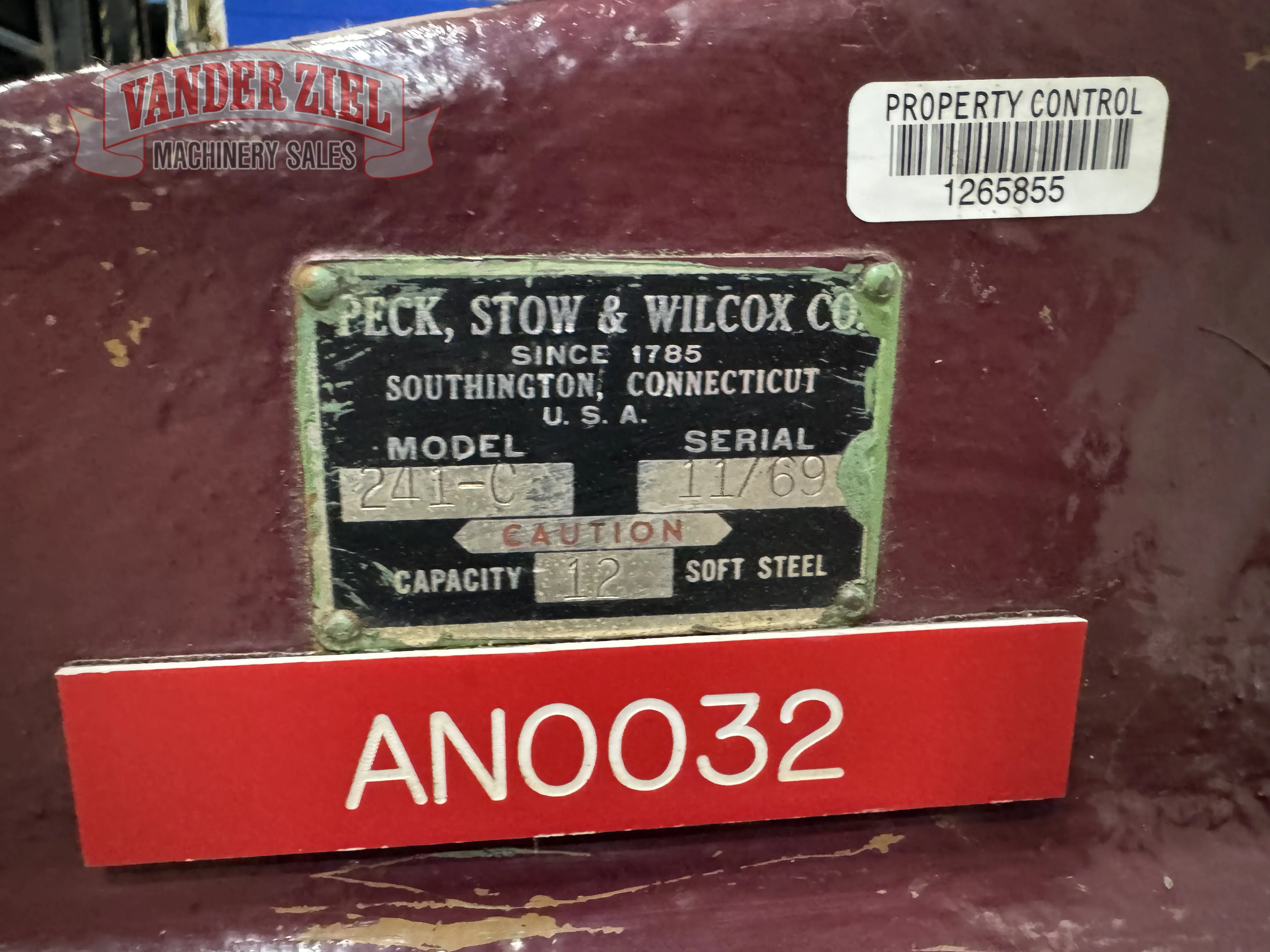 Peck, Stow & Wilcox Hand Shear, Model 241-C - Prefetch Image 42975