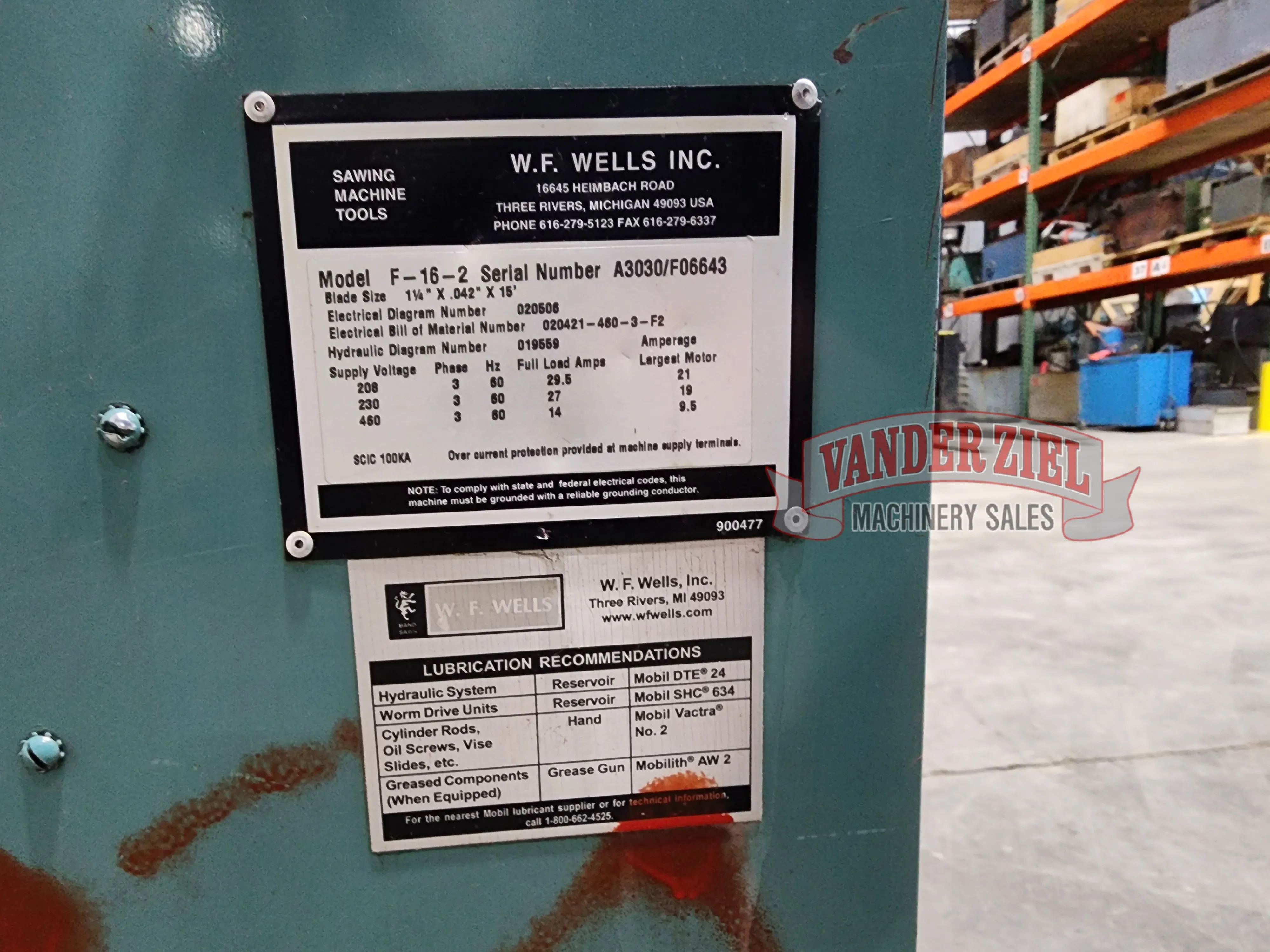 WF Wells F-16 Horizontal Saw - Prefetch Image 43245