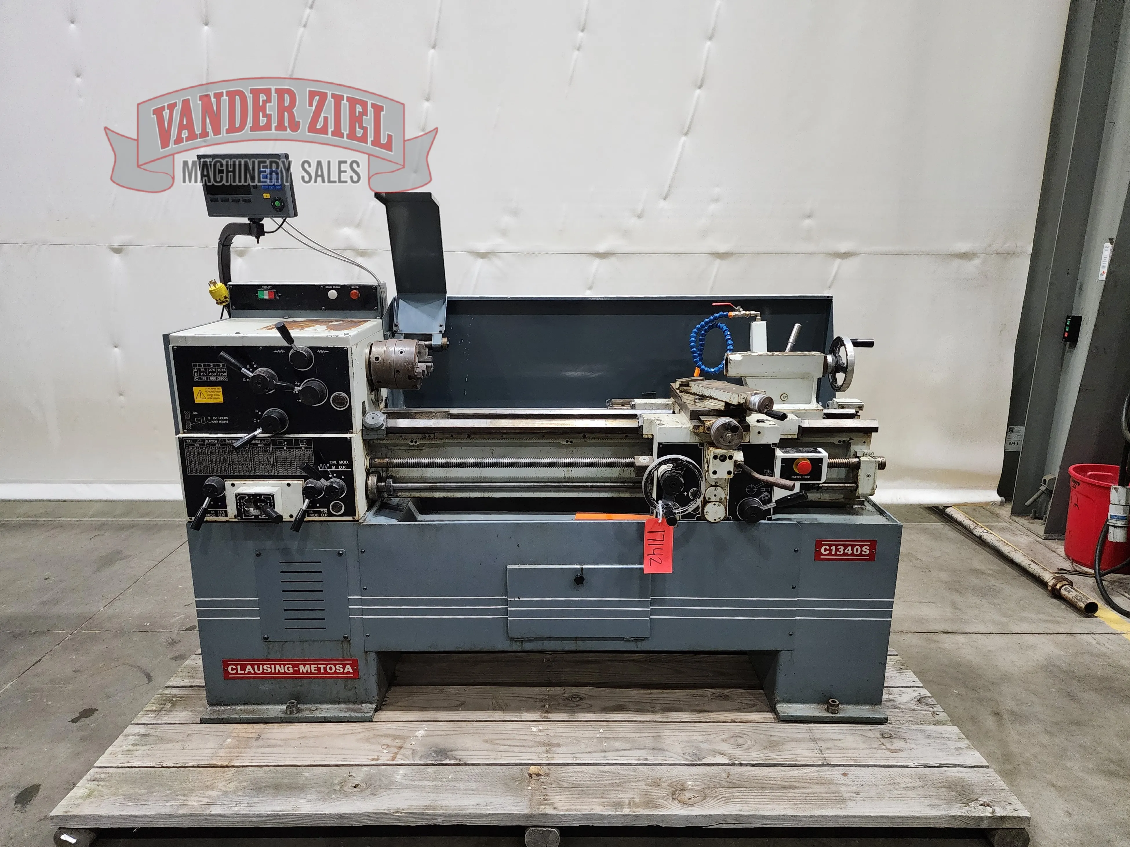 Clausing Metosa 13” x 40” Geared Head Lathe, Model C1340S - Main Image 1